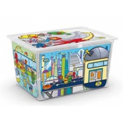 Коробка из пластика 50 л. 8419JG, 55х38,5х30,5 см. цвет в ассортименте, Италия