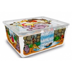 Коробка из пластика 18 л.,8409JG, 40х34х17 см. цвет в ассортименте, Италия